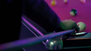 Stock Video Hands Of A Man While Playing Pool Animated Wallpaper