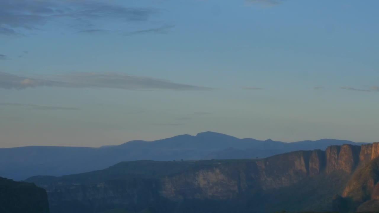 Download Stock Video Landscape With Mountains At Sunset Animated Wallpaper