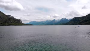 Stock Video Landscape Of The Lake And The Mountains Animated Wallpaper