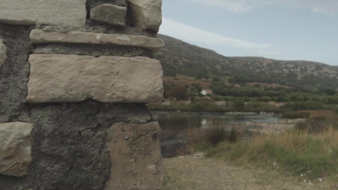 Download Stock Video Landscape Of A Small Lake Among The Grass Animated Wallpaper