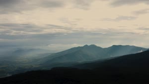 Stock Video Landscape Of A Mountain Range Seen From The Top Of Animated Wallpaper