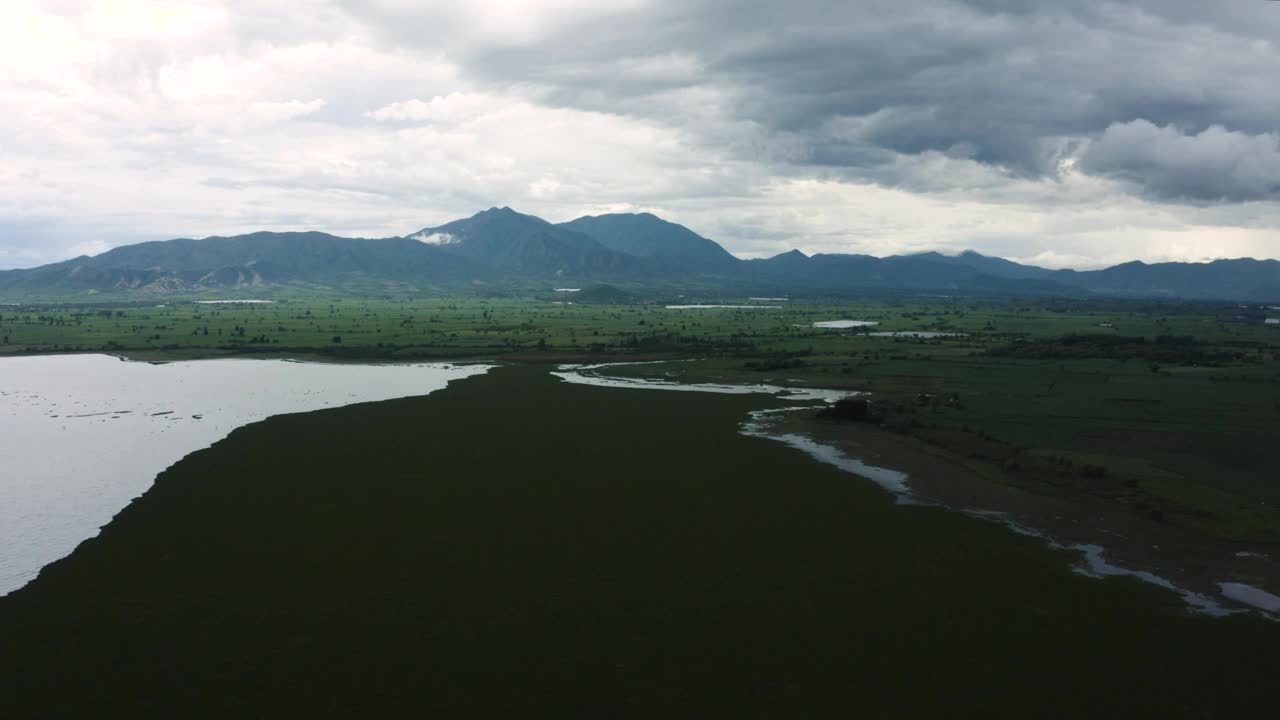 Download Stock Video Landscape Of A Great Plain With A Lake Trees And Animated Wallpaper