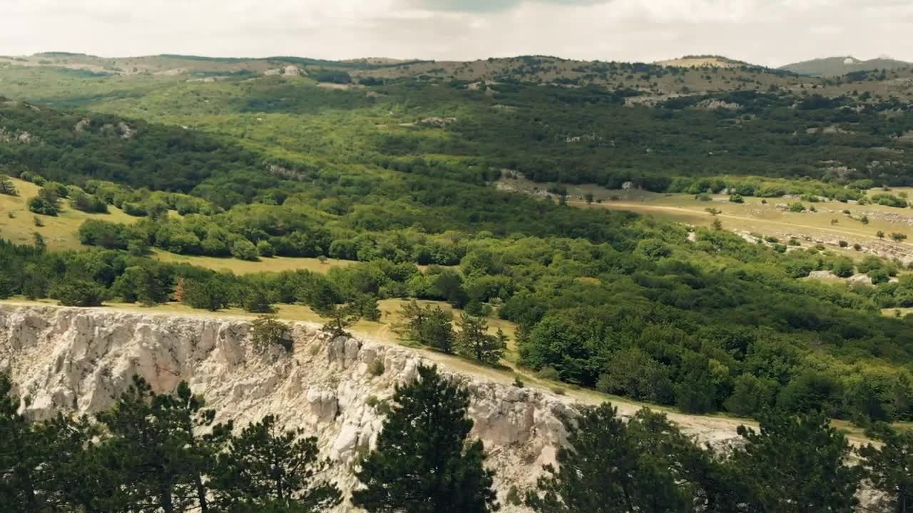 Download Stock Video Landscape Of A Forest And Rocky Mountains Animated Wallpaper