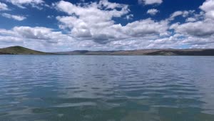 Stock Video Lake Water Surface And The Mountains Animated Wallpaper