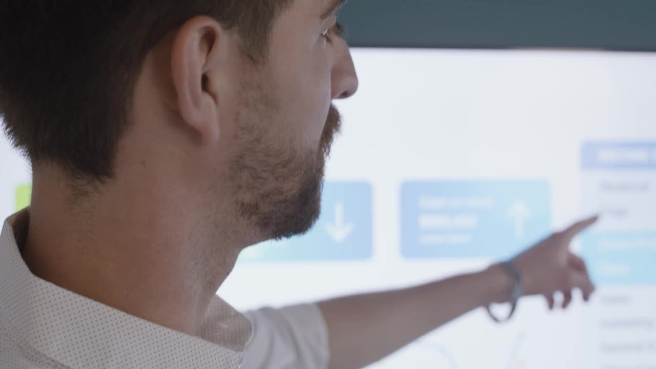 Download Stock Video Man Exposing From A Screen Animated Wallpaper