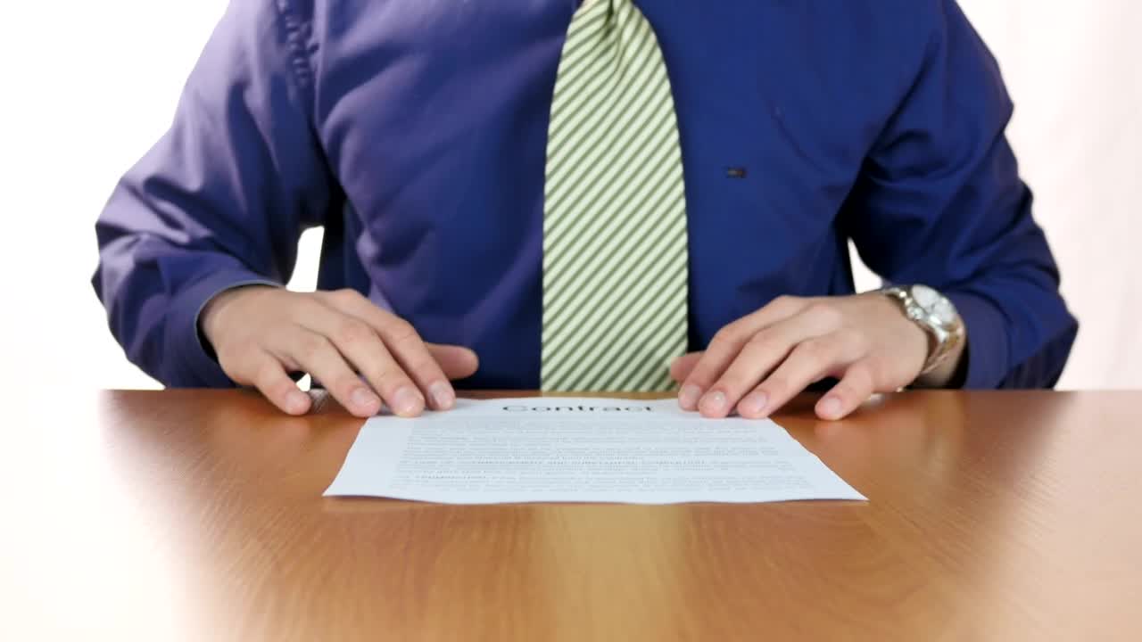 Download Stock Video Man Destroys Contract Animated Wallpaper