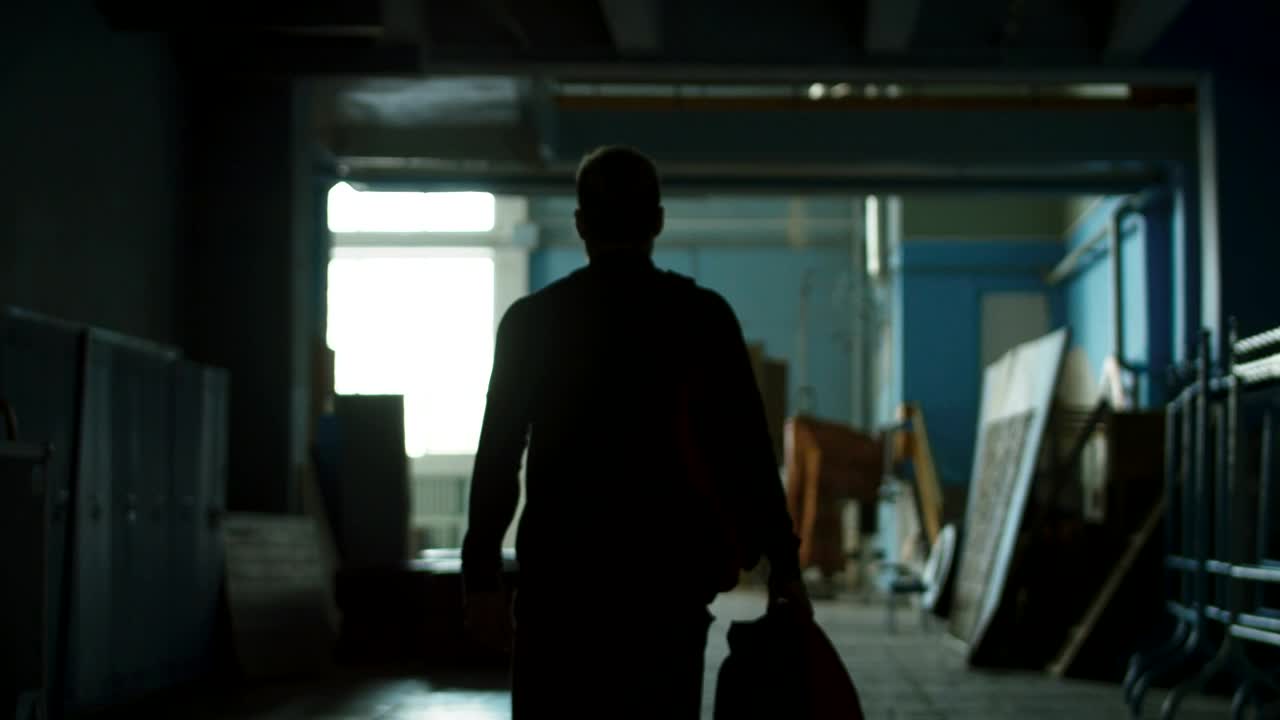 Download Stock Video Man Arriving To Boxing Gym Animated Wallpaper