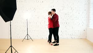 Stock Video Man And Woman Dancing In A White Room Animated Wallpaper