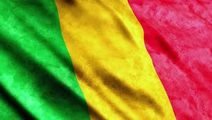 Stock Video Mali Flag From African Continent While Waving Animated Wallpaper