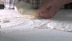 Stock Video Making Pizza Dough Close Up Animated Wallpaper