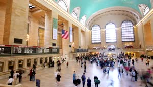 Stock Video Main Lobby Of Central Station New York Animated Wallpaper