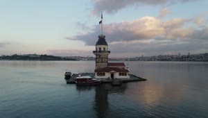 Stock Video Maiden Tower Aerial Spinning Shot Animated Wallpaper