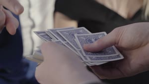 Stock Video Magician Hands Demonstrate Card Trick Illusion Animated Wallpaper