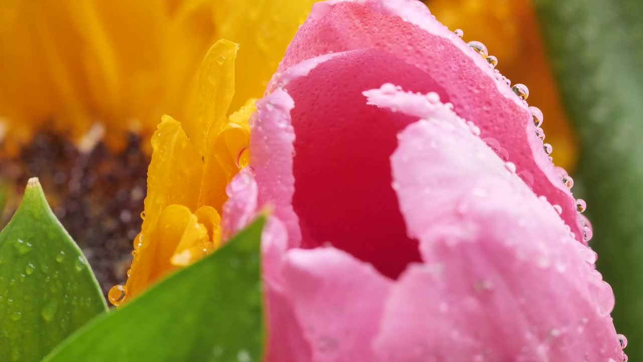 Download Stock Video Macro Close Up Shot Of We Flowers Animated Wallpaper