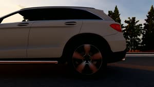 Stock Video Luxury Suv In A Road D Animation Animated Wallpaper