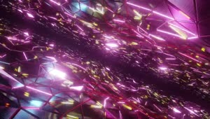 Stock Video Luminous Abstract Crystals Surfaces D Animation Animated Wallpaper