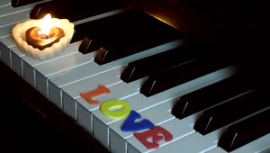 Stock Video Love Sign On The Piano Animated Wallpaper