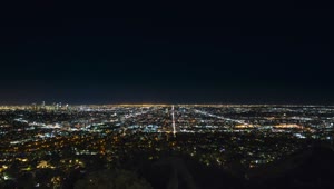Stock Video Los Angeles At Night Static Drone Shot Animated Wallpaper