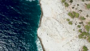 Stock Video Looking Down On A Dry Coastline And Shore Animated Wallpaper
