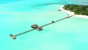 Stock Video Long Pier In The Sea Of An Island Animated Wallpaper