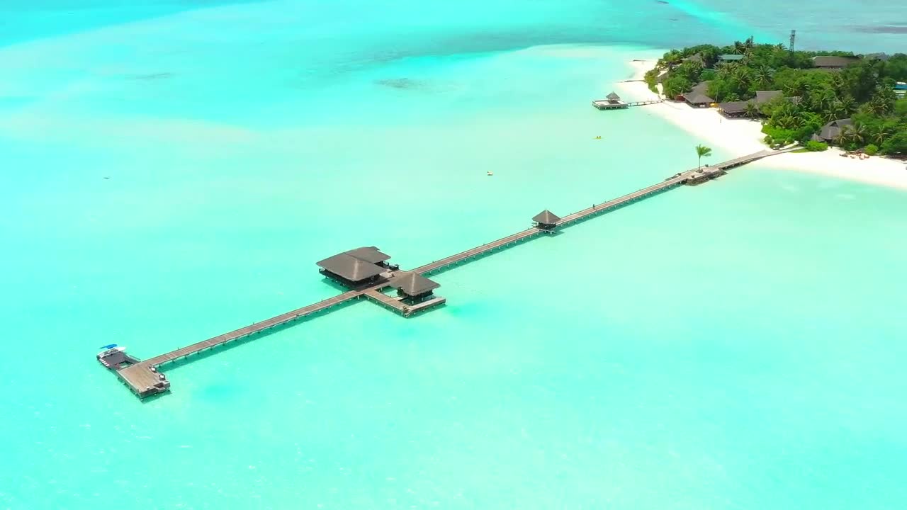 Download Stock Video Long Pier In The Sea Of An Island Animated Wallpaper