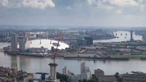 Stock Video London River Seen From Far Away Animated Wallpaper