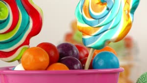 Stock Video Lollipop And Ball Gum Animated Wallpaper