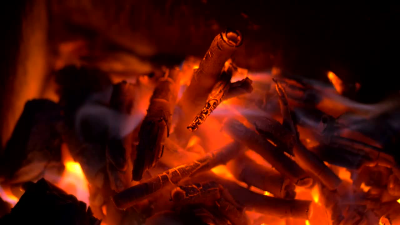 Download Stock Video Log Fire Burning Hot Animated Wallpaper