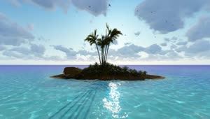 Stock Video Little Island In A Caribbean Sea Animated Wallpaper