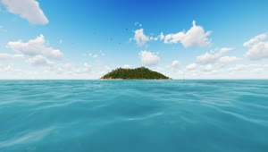 Stock Video Little Island Close To A Clean Sea Animated Wallpaper