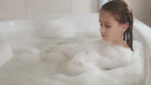 Stock Video Little Girl Taking A Bath In The Jacuzzi Animated Wallpaper