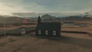 Stock Video Little Church By The Mountains Animated Wallpaper
