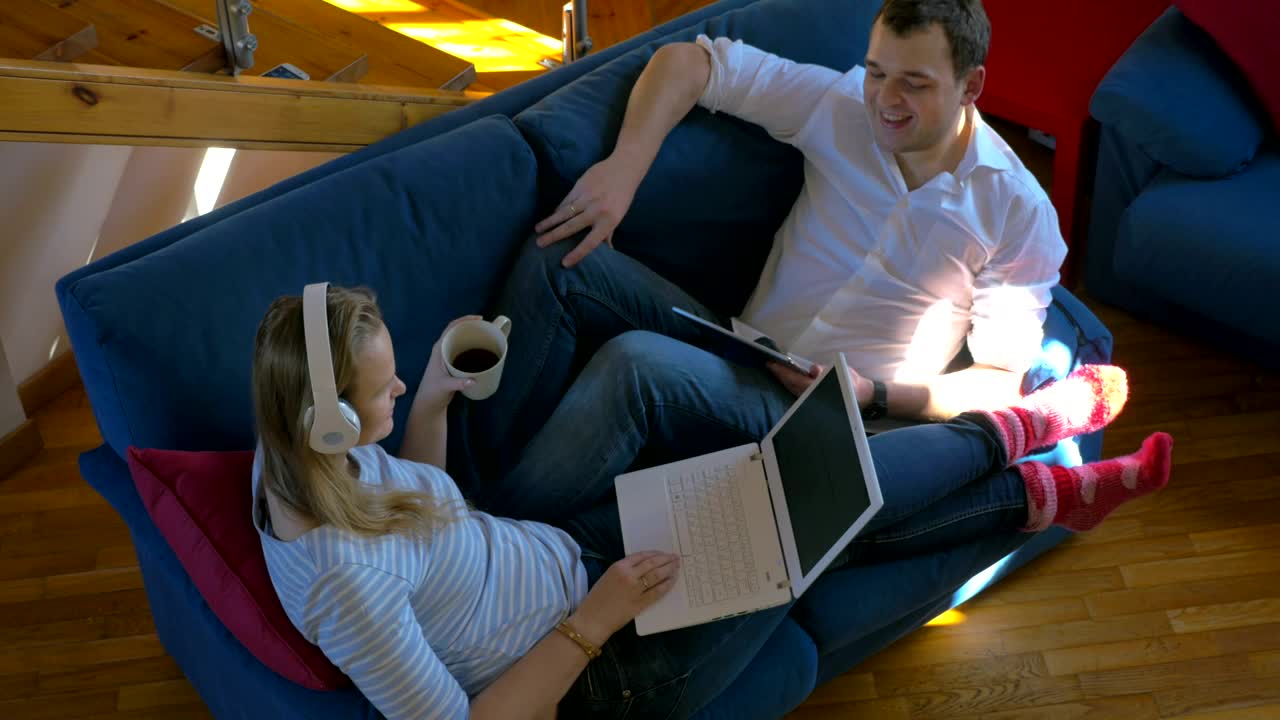 Download Stock Video Listening To Music At Home Animated Wallpaper