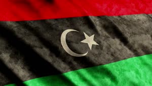 Stock Video Libya Flag Full Screen Animated Wallpaper