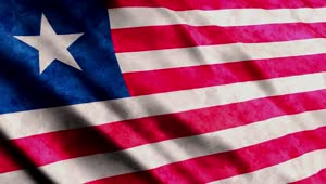 Stock Video Liberia Waving Flag Animated Wallpaper