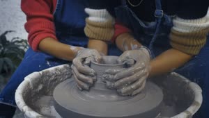 Stock Video Lgbtq Couple Of Girls Making A Clay Vase Together Animated Wallpaper
