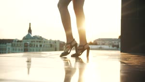 Stock Video Legs Of A Elegant Woman Dancing Animated Wallpaper