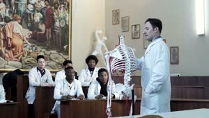 Download Stock Video Lecture Of Anatomy In The Classroom Animated Wallpaper