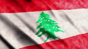 Stock Video Lebanon Waving Flag Animated Wallpaper