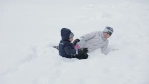 Stock Video Laughing Kids Enjoy Winter Snowball Fight Animated Wallpaper