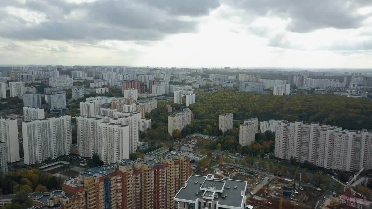 Download Stock Video Large Residential Area Under Clouds Animated Wallpaper