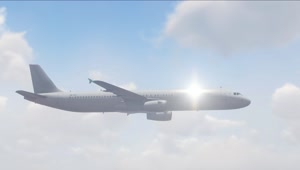 Stock Video Large Passenger Plane Flying In The Sky Animated Wallpaper
