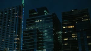 Stock Video Large Buildings Of A City At Dusk Smal Animated Wallpaper