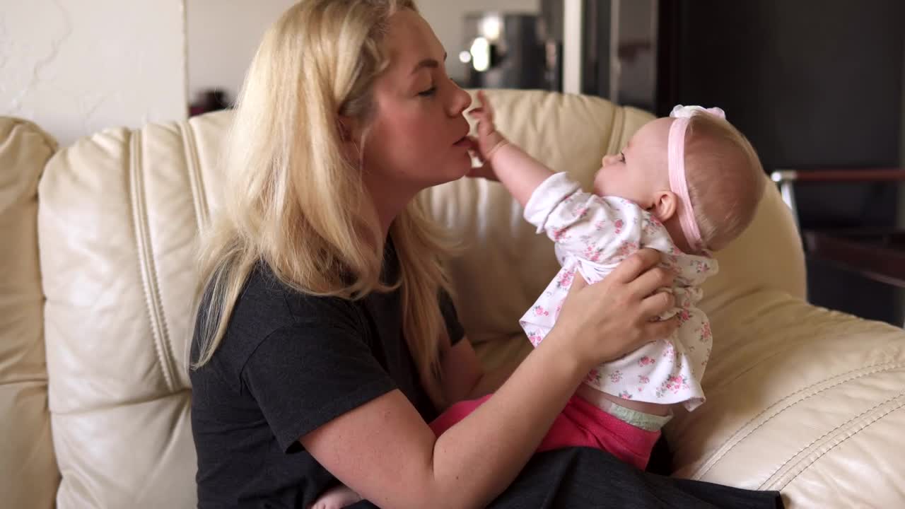 Download Stock Video Mother Playing With Her Little Bab Animated Wallpaper