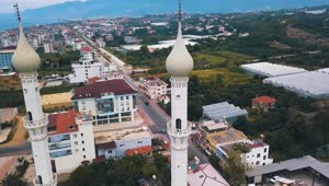 Stock Video Mosque In A Coastal Tow Animated Wallpaper