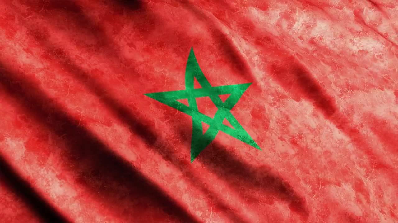 Download Stock Video Morocco Flag In Full Scree Animated Wallpaper