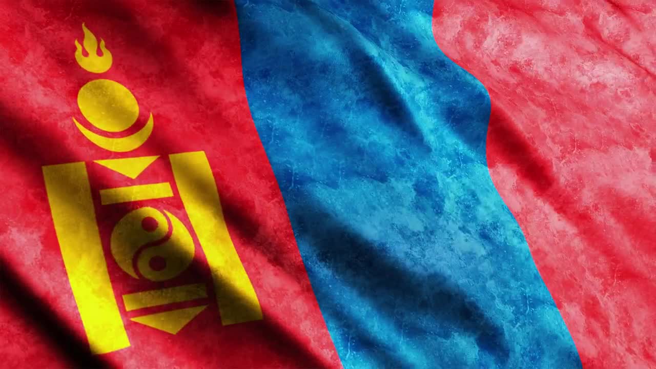 Download Stock Video Mongolia Flag While Waving Full Scree Animated Wallpaper