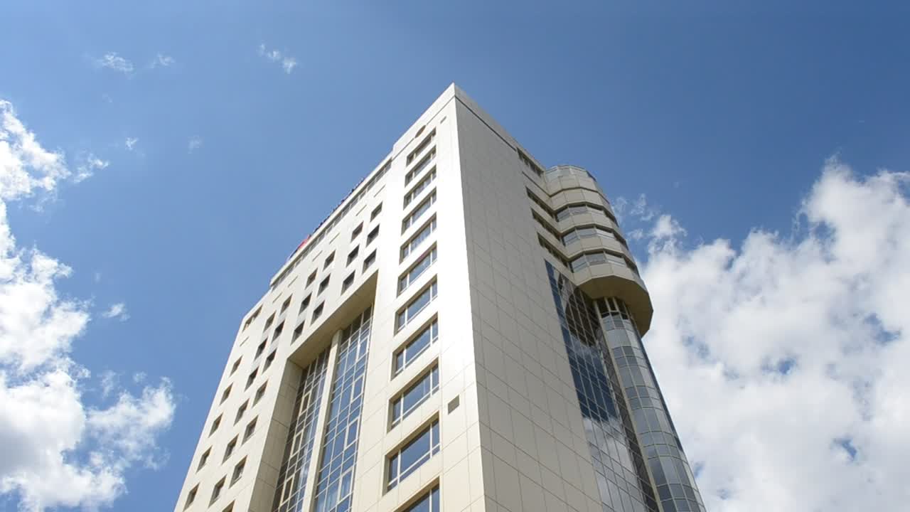 Download Stock Video Modern Office Building With An Elevato Animated Wallpaper