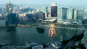 Stock Video Modern City With A River Aerial Sho Animated Wallpaper