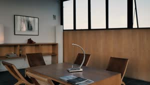 Stock Video Minimalist Room With Wooden Furnitur Animated Wallpaper